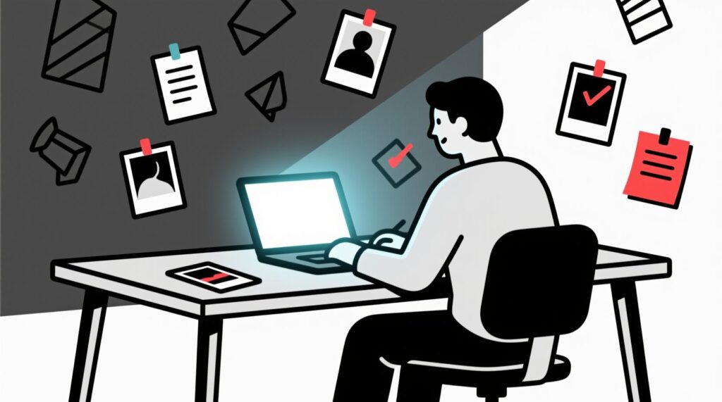 Featured illustration for Canadian AI Guy blog: Beyond the Bio – using AI to uncover and write amazing member stories.