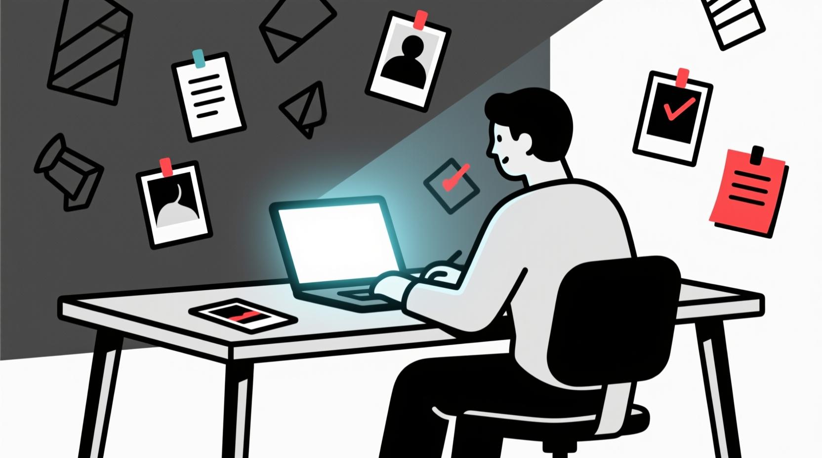 Featured illustration for Canadian AI Guy blog: Beyond the Bio – using AI to uncover and write amazing member stories.
