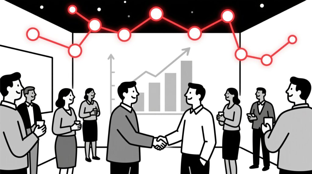 Canadian AI Guy illustration of AI redefining a sold-out event by measuring connections and conversations as true success